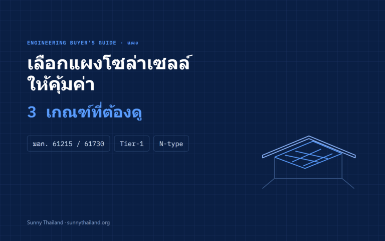 วิธีเลือกแผงโซล่าเซลล์ให้คุ้มค่า: มาตรฐาน ผู้ผลิต เทคโนโลยี