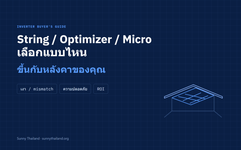 อินเวอร์เตอร์ String / Optimizer / Micro เลือกแบบไหนดี